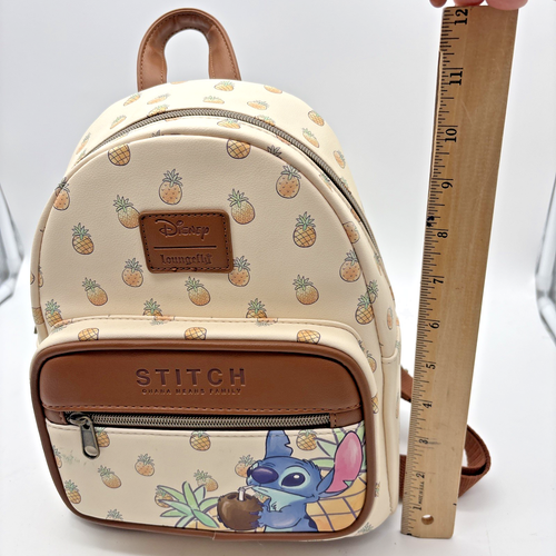 Loungefly Disney Lilo & Stitch Pineapple Mini Backpack Purse EUC - Picture 9 of 11