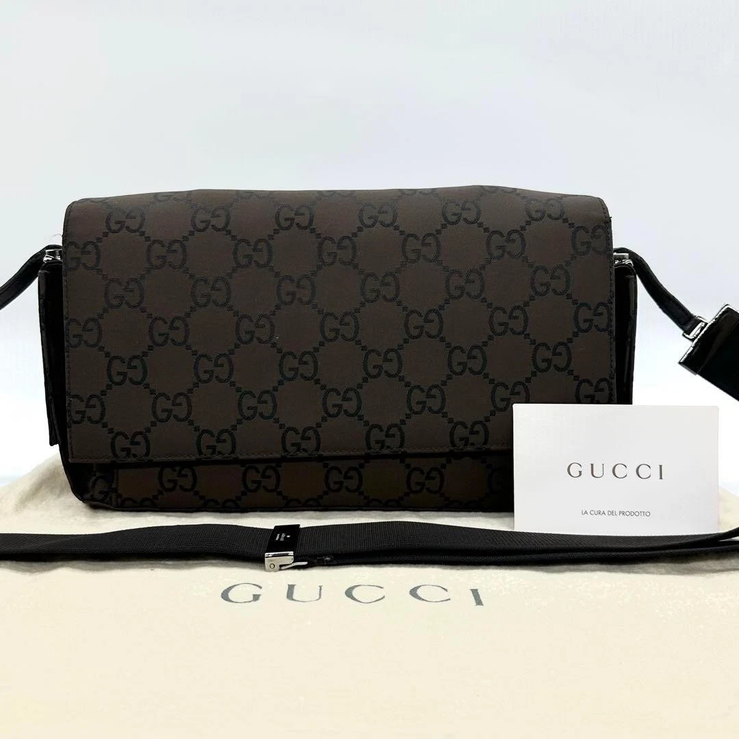 Sac bandoulière GUCCI cuir marron GG #PG9VEG