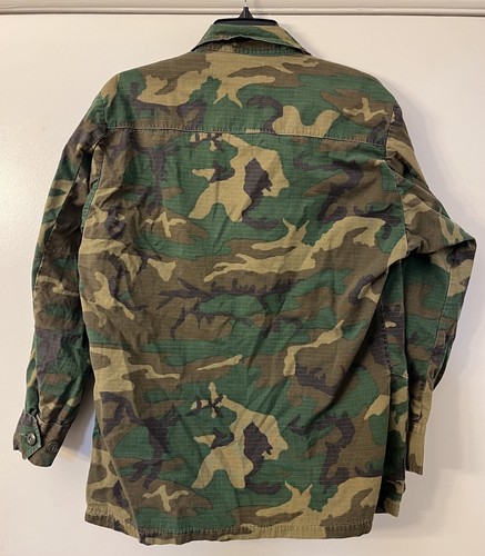 Vietnamkrieg 1970 US ERDL Camo Combat Coat Jungle Jacket Small Short - Bild 7 von 12