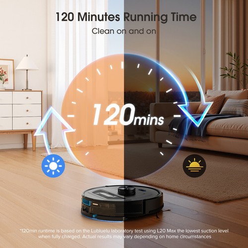 Lubluelu 5500Pa Robot Vacuum and Mop Combo Auto-Empty Dock Sutions APP Control - Picture 10 of 16