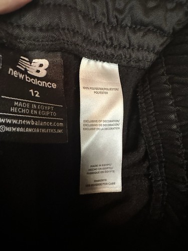 New Balance NB Athletic Sweat Pants Black Unisex Kids SZ M 12 - Picture 6 of 6