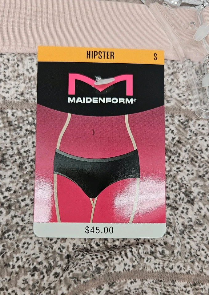 MAIDENFORM 5 Pk Mujer S M L Hipster Microfibra Bragas Beige Negro Marrón Desnudo Foto 4 de 4