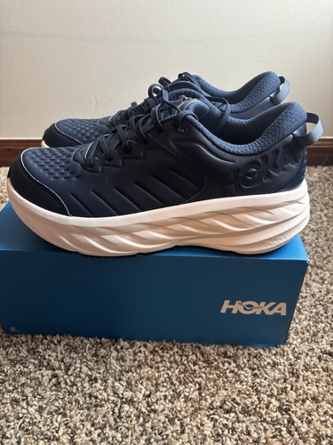 Hoka Bondi SR Herren Größe 13 Outerspace Weiß Leder Laufschuhe 1110520-OTRS - Bild 2 von 8