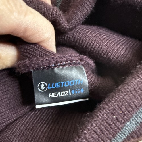 Headz Bluetooth Gorro Auriculares Inalámbricos Música Sombrero Invierno Tejido Borgoña - Imagen 4 de 4