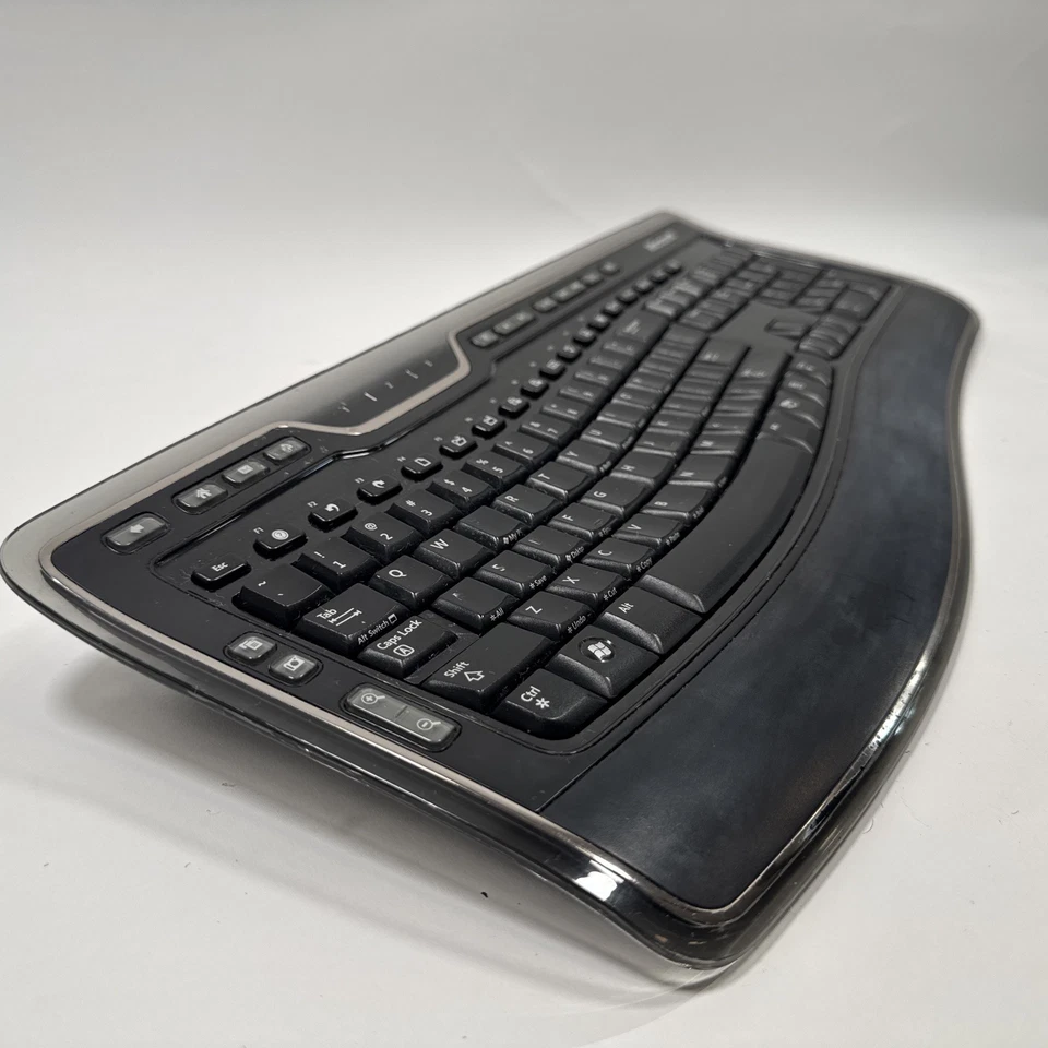 Microsoft 7000 Wireless Laser Keyboard Model 1345 with USB Receiver Tested - Image 2 of 4