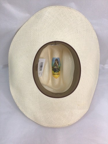 Stetson Hombres Carson 10X Sombrero de Vaquero de Paja Natural Talla 7 1/8 Sombrero Occidental Ventilado - Imagen 6 de 7