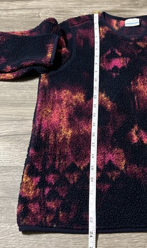 Columbia Women’s West Bend Sherpa Fleece Pullover Medium Dark Nocturnal Tie Dye - Picture 8 of 10