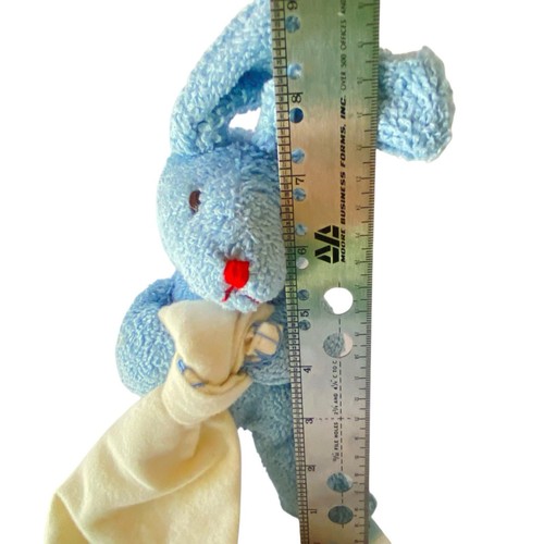 Kathe Kruse Bunny Lovey Plush Blanket Blue Stuffed Rabbit Knitted Booties NEW - Picture 16 of 22