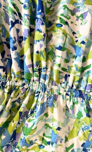 NWT: Plus size 20W Maggie London Floral Tiered Maxi midi Dress drawstring waist - Picture 6 of 7