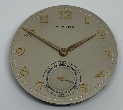 Hamilton 921 Pocket Watch Movement USA 21 Jewels 10s 1947 Runs