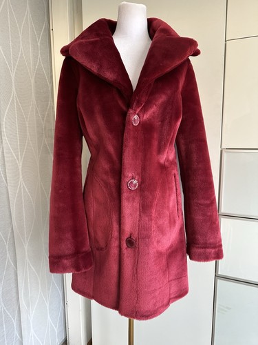 Alfredo Pauly Wendemantel Velours Optik Webpelz 40 42 L HSE NP 110€ Mantel Jacke - Bild 2 von 13