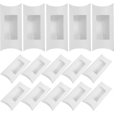 50pcs Pillow Paper Candy Boxes With Window - Gift Packaging Box For Sweets