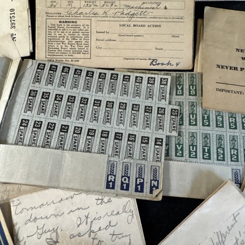 Libros de racionamiento de guerra, cartas de amor de colección de papeleo, de 1929 a 1944 - Imagen 5 de 7