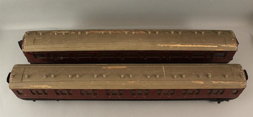 Antique Steam Locomotive Railroad Great Western Railway Long Wood Bogie Coaches - Picture 19 of 20