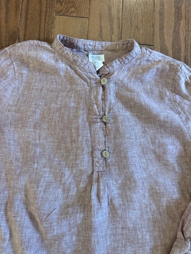 Sigrid Olsen Lightweight Linen Blouse Sz M Dusty Rose Beach Chic - Picture 3 of 8