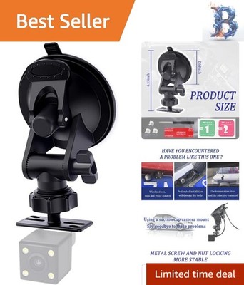 Enhanced Safety with 360° Rotatable Dash Cam Mount - Fits Most Vehicles Securely