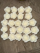 23 Ivory Rose Flowers Floating Candles Party Centerpieces Supplies 2”