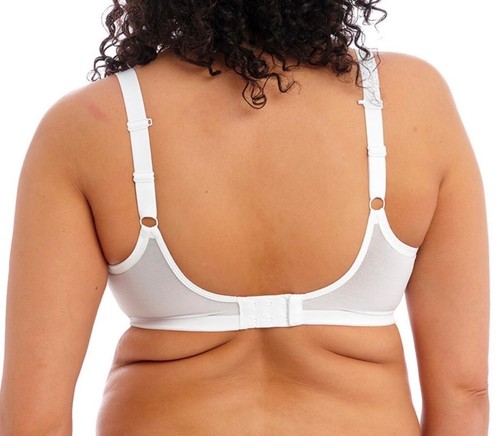 Elomi Matilda Bra White Pink Size 40JJ Plunge Side Support Racer Back 8900 New - Picture 4 of 12