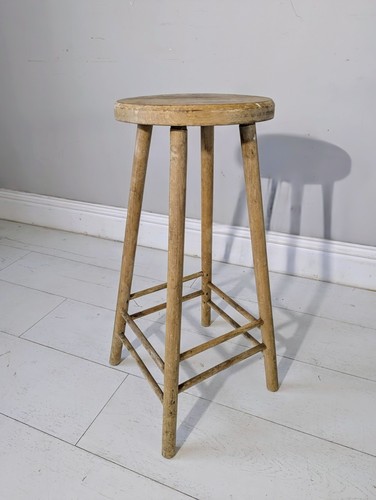 Solid Wood Bar Pub Or Garden Stool Double Stretchers POSTAGE Available - Picture 2 of 17