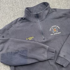 5.11 Tactical Job Shirt 1/4 Zip Sweatshirt Elbow Patch Workwear Dark Navy Sz XL