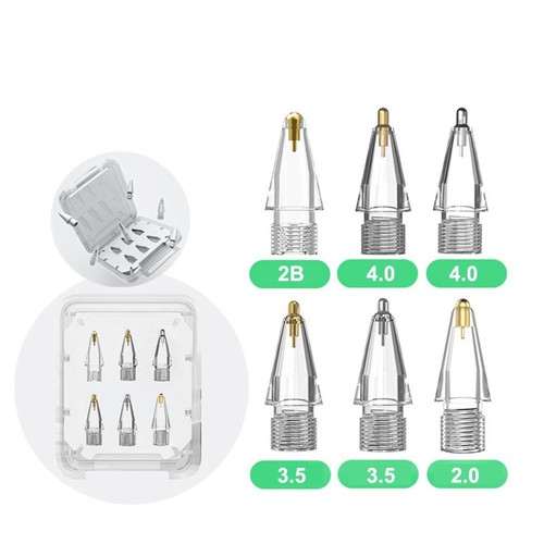 Anti-scratch Pencil Tips Replaceable Tablets Pen Nibs for Apple Pencil 1 2 - Afbeelding 3 van 16