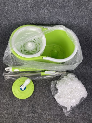 Tekno Green Spin Mop Genie w/ Removable Mop Head Drain Bucket New w/o Box - Picture 4 of 4