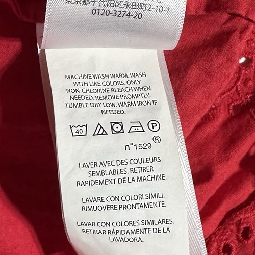 POLO Ralph Lauren Red Top Shirt Girls Size 10 Eyelet Ruffle Sleeveless Tank NWT - Picture 9 of 11