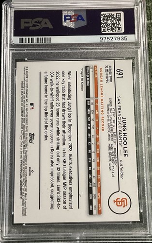 2024 TOPPS PSA 10 JUNG HOO LEE RC #691 - Picture 2 of 2