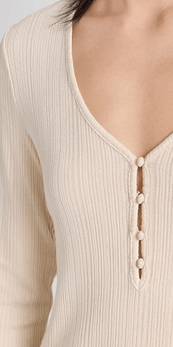 Vince $225 Mujer Cuello en V Henley en abedul talla pequeña NUEVO - Imagen 9 de 9