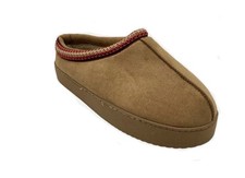 Journee Connway Women s Size 11/12 Slip on Clug Slipper Suede Brown Cushioned