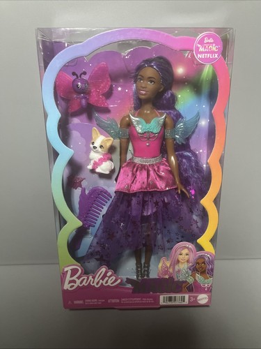 Barbie A Touch of Magic Brooklyn Puppe mit zwei märchenhaften Haustieren - Versand am nächsten Tag