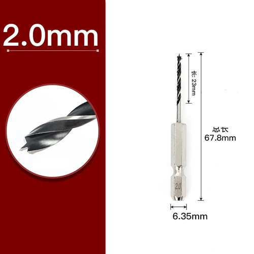 Brad Point Wood Drill Bit Or Set HSS Woodworking Hex Shank Twist Bits 1.5mm-10mm - Picture 13 of 30