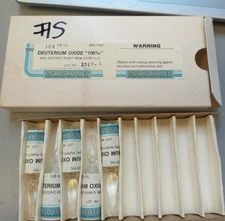 MSD ISotopes 99.96% Deuterium Oxide 5 X .8 ml snap top glass vials