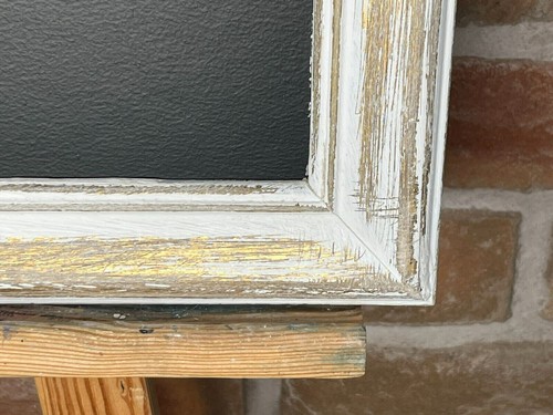 Chalk Board Blackboard Wedding Kitchen Salon Restaurant Ornate Distressed White - Picture 5 of 12