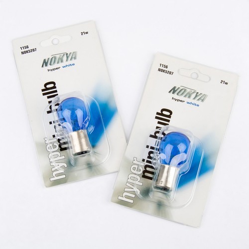 Nokya 1156 P21W Nok5207 21W White Two Bulbs Headlight Cornering Turn Replacement - Picture 2 of 11