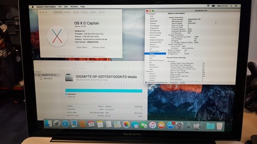 Laptop Apple MacBook Pro 15" 2.53 Ghz Intel Core 2 Duo 4GB 120GB SSD OSX - Imagen 3 de 15