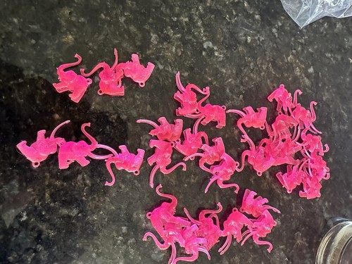 Vintage 70er Jahre Getränkehänger Elefant. 32 Gesamt. Rosa. - Bild 3 von 3