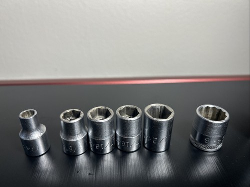 Stahlwille, None Better, Action, Giller Vintage USA/German Socket Lotto. Lotto di 7. - Foto 7 di 8