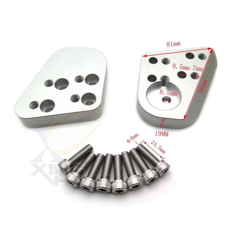 Juego de espaciadores elevadores de manillar Billet 1" T6 para BMW Serie R1100 13 12 Foto 2 de 4