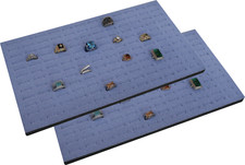 2 Piece 144 Jewelry Grey  Insert Display Pads  14 3/4" x 7 3/4" x 1/2"