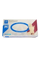 Medline MediGuard Stretch Vinyl Powder-Free Synthetic Gloves - Medium 100 Count