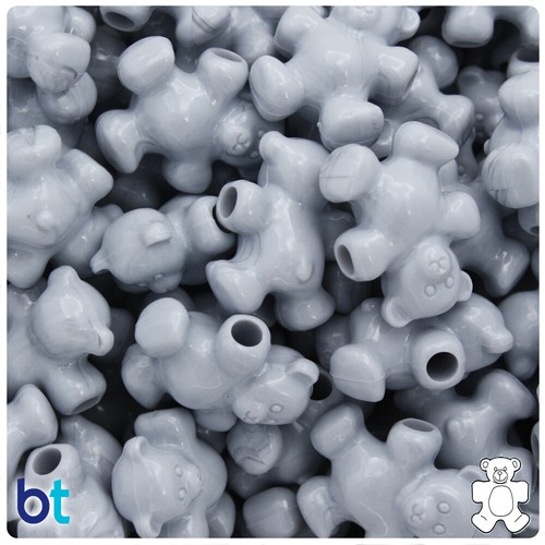 BeadTin 25mm Teddy Bear Plastic Pony Beads (24pcs) - Huge style choice - Picture 22 of 67