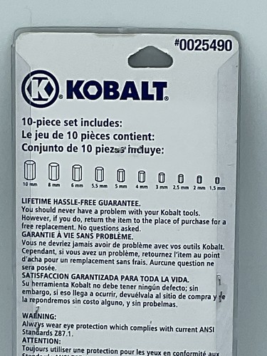 Kobalt 10 piece Metric Hex / Allen Wrench Set # 25490 - NEW - Picture 3 of 4