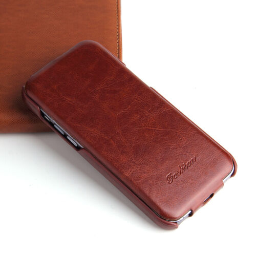 Vertical Flip Case PU Leather Puoch Cover for iPhone 16e/15/14/13/12/11 XR SE 8 - Picture 19 of 25