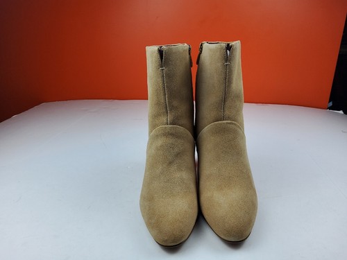 Franco Sarto Women Ankle High Block Heel Dress Boot Khaki Leather 8.5M (lot 935 - Picture 5 of 10