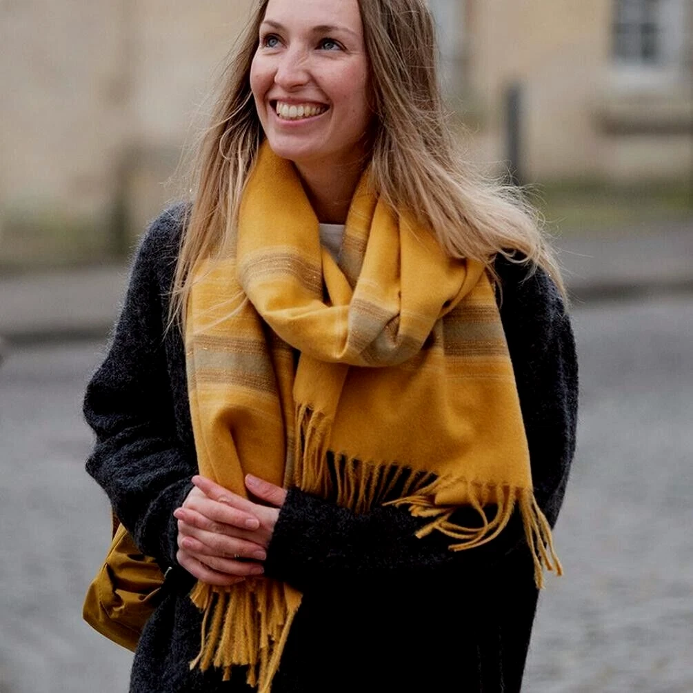 mustard ladies scarf