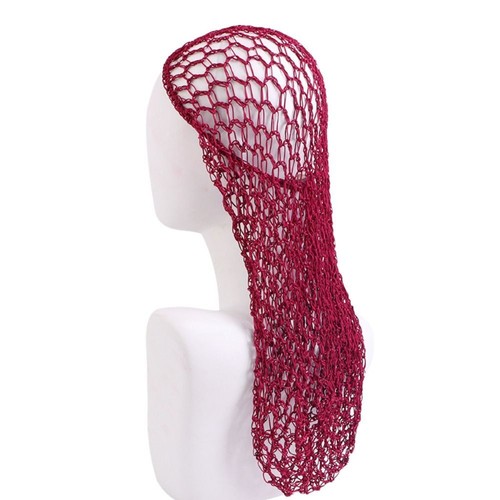 Lange gehäkelte Haarschal Netz Haarnetz elastisch Haarpflege Schlafmütze für Damen - Bild 22 von 27