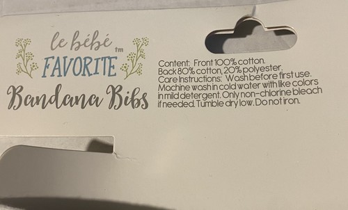  Baberos Bandana 0+ meses bebé le bebe pack de 3 - Imagen 6 de 6