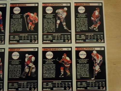 WASHINGTON CAPITALS ~ 1991-92 Pinnacle French TEAM SET ~ 19 Cards ~ BONDRA - Picture 8 of 10
