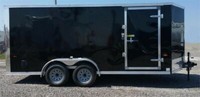 7X16 V-Nose Enclosed Cargo Trailer w/Ramp